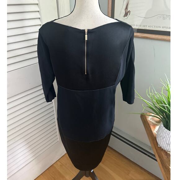 JENNIFER TATTANELLI Womens Dress 40 US 4 Black Shift Cocktail Quiet Luxury - Picture 4 of 11